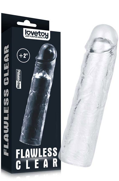 Lovetoy Flawless durchsichtige Penishülle 19 cm - Penisverlängerung/Penishülle 2