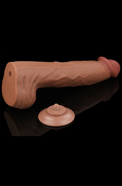 Lovetoy Gleithaut Doppelschicht Dildo Braun 36 cm - XL Dildo 4
