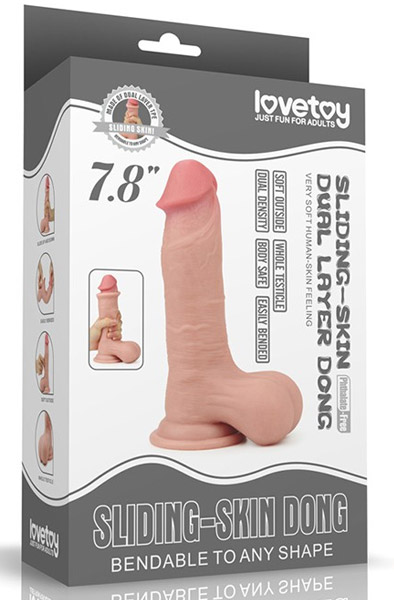 Lovetoy Gleithaut-Doppelschicht-Schwanz 19,5 cm - Dildo 3