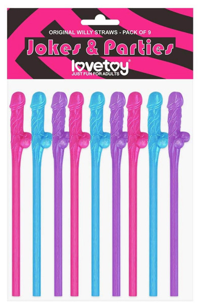 Lovetoy Original Willy-Strohhalme mehrfarbig - Snopp Straw 1