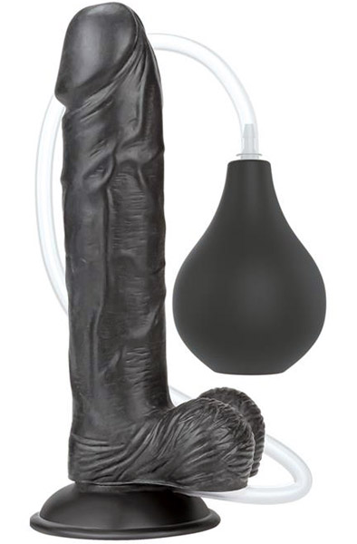 Lovetoy Squirt Extreme Dildo Schwarz 23cm - Spritzdildo 1