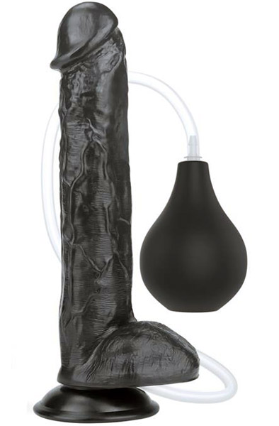 Lovetoy Squirt Extreme Dildo Schwarz 28cm - Spritzdildo 1