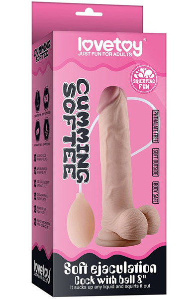 Lovetoy Weicher Ejakulations-Penis mit Hoden 17,5 cm - Spritzdildo 2
