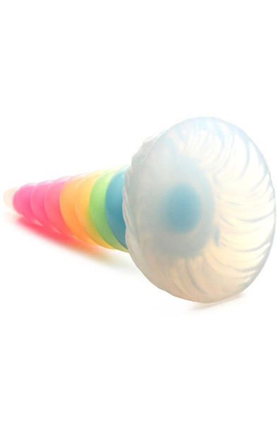Luminescent Regenbogen-Silikon-Dildo 20 cm - Drachen-Dildo 5
