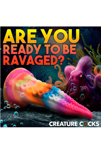 Luminoctopus im Dunkeln Leuchtender Dildo 18,3 cm - Drachen-Dildo 3