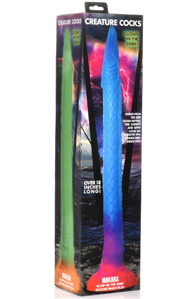 Makara Leuchtende Silikon-Schlange 46 cm - Drachen-Dildo 6