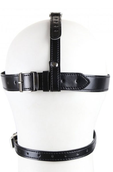 Mask With Gag Bling Ball Schwarz - Knebel mit Geschirr 2
