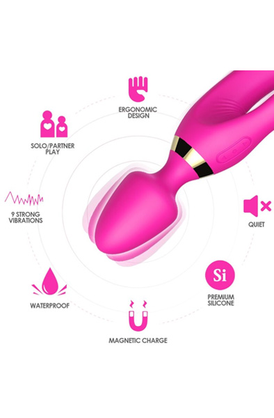 Massager & Vibrator Rabbit 23,5 cm - Zauberstab/Massagestab 4