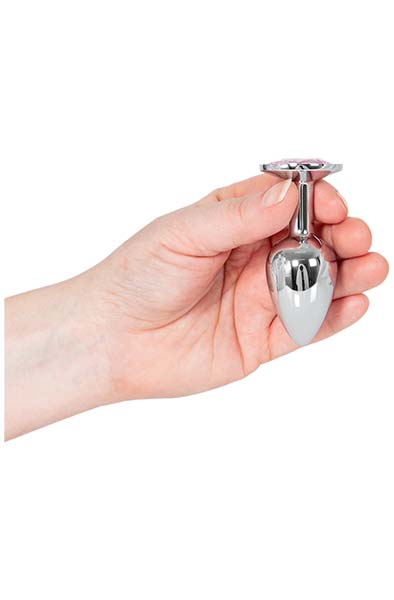 Metal Plug Silber/Pink Klein - Analplug aus Metall 2