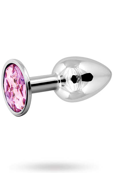 Metal Plug Silber/Pink Klein - Analplug aus Metall 3