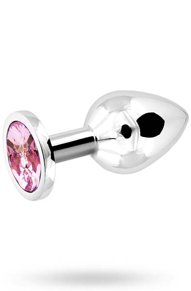 Metal Plug Silber/Pink Mittelgroß - Analplug aus Metall 3