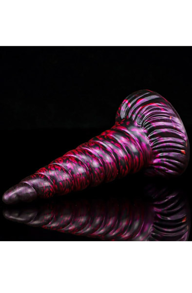 Metallic Dildo Unix Purple/Black 19,5 cm - Drachen-Dildo 2
