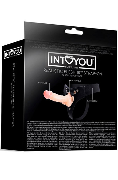 Mistress Elastischer Strap-on Silikondildo 18 cm - Umschnalldildo mit Geschirr 3