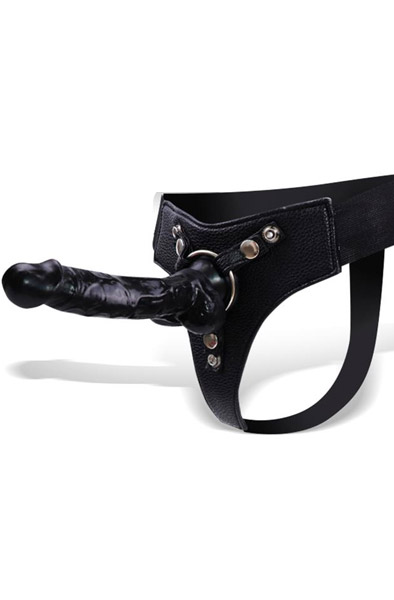 Mistress Strap-on With Silicone Dildo Black 20cm - Umschnalldildo mit Geschirr 1