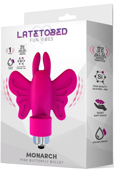 Monarch Rosa Schmetterling Bullet aus Silikon - Finger-Vibrator 2