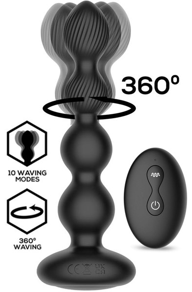 Mouve Analplug mit Wellenbewegung & Vibration inklusive Fernbedienung - Vibrierender Analplug 1