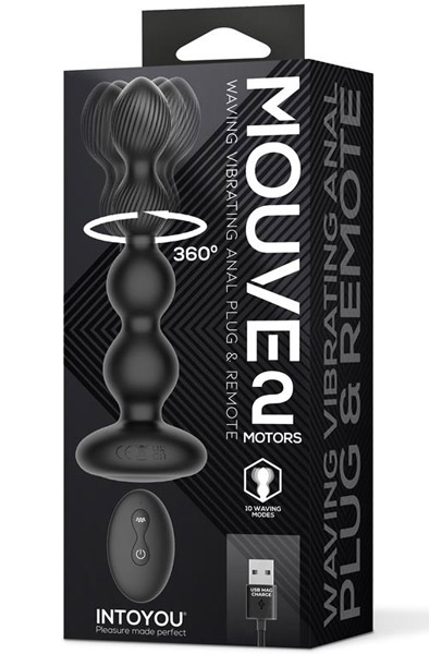 Mouve Analplug mit Wellenbewegung & Vibration inklusive Fernbedienung - Vibrierender Analplug 5