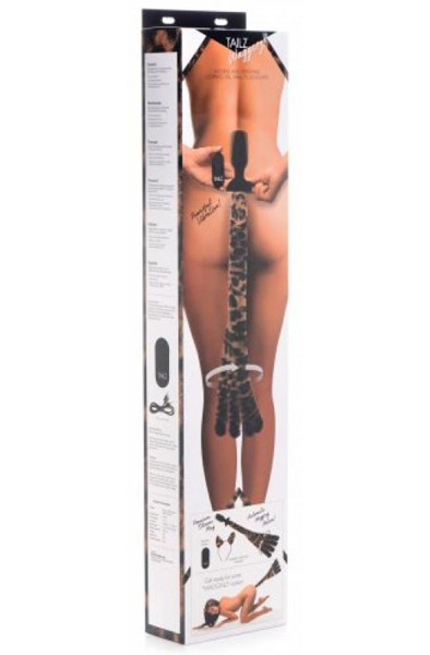Moving & Vibrierender Anal Plug mit Leoparden-Schwanz - Analplug in Tierform 3