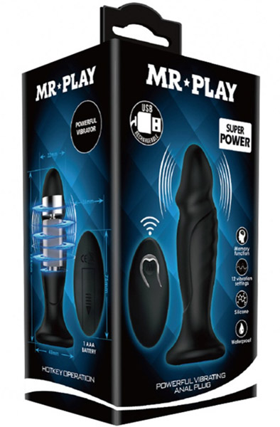 Mr. Play Kraftvoller Vibrations-Analplug - Vibrierender Analplug 2