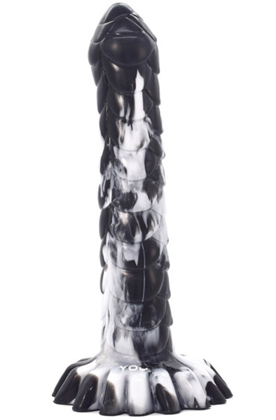 Nagal Dildo Schwarz-Weiß 25 cm - Drachen-Dildo 2