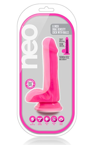 Neo Dual Density Penis mit Hoden 15,5cm - Dildo 2