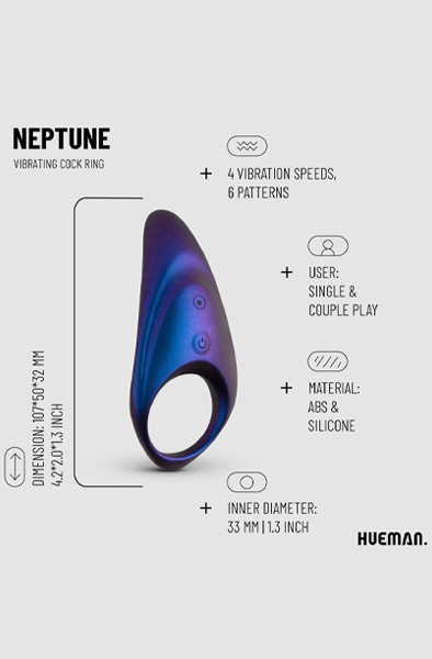 Neptune Vibrations-Penisring + Fernbedienung - Vibrierender Penisring 3