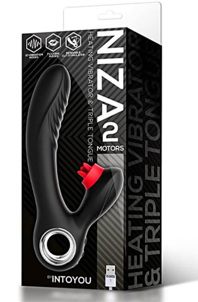 Niza Vibe mit Heizfunktion & Dreifacher Klitoriszunge - Rabbit-Vibrator 7