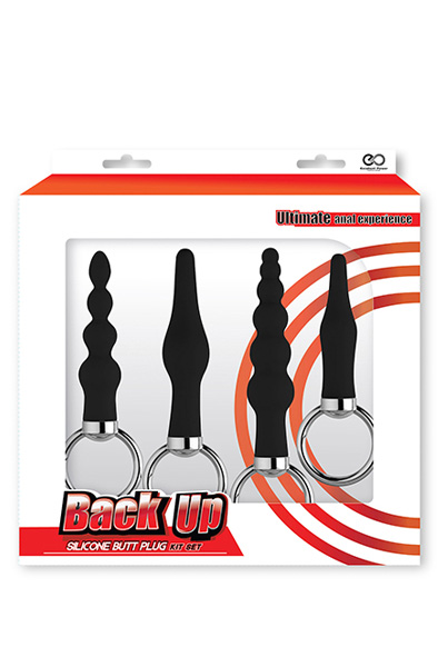 NMC Back Up Butt Plug Set Schwarz - Analplug Set 2