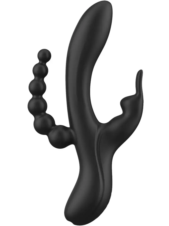 Noir Euphoria Flüssigsilikon Dreifaches Vergnügen - Rabbit-Vibrator 4