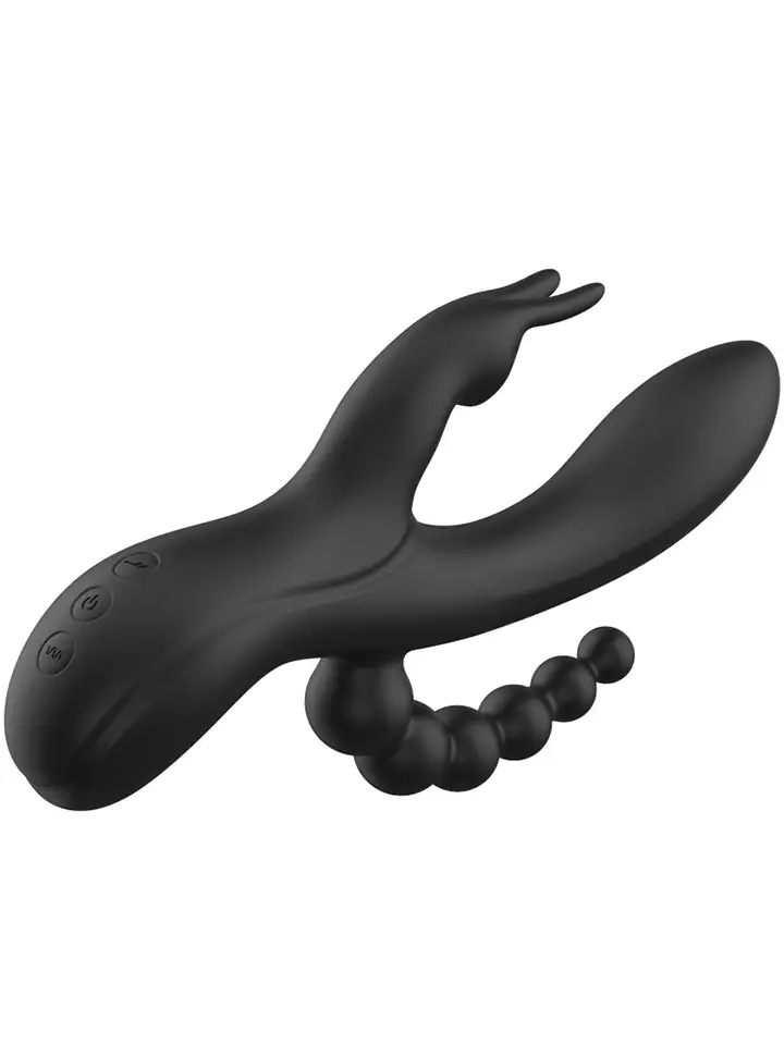 Noir Euphoria Flüssigsilikon Dreifaches Vergnügen - Rabbit-Vibrator 6