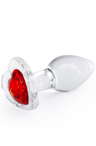 NS Novelties Crystal Desires Red Heart S - Analplug aus Glas 1