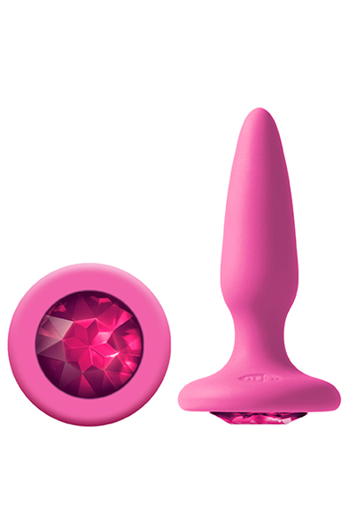 NS Novelties Glams Mini Regenbogen-Edelstein Rosa - Analplug 1