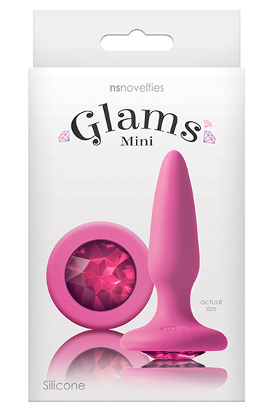 NS Novelties Glams Mini Regenbogen-Edelstein Rosa - Analplug 2