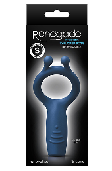 NS Novelties Renegade Explorer Ring Blau - Vibrierender Penisring 2