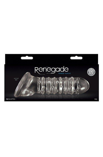 NS Novelties Renegade Gerippte Verlängerung Transparent - Penishülle 2