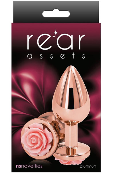 NS Novelties Rose Buttplug Mittelgroß Pink - Analplug aus Metall 2