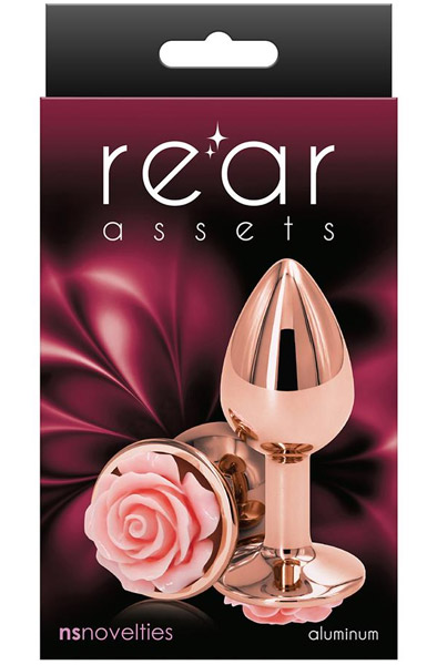 NS Novelties Rosen-Buttplug Klein Rosa - Analplug aus Metall 2
