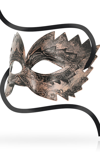 Ohmama Masken Venezianische Augenmaske Kupfer - Maske 2