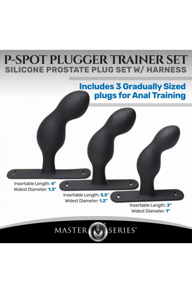 P-Spot Plugger Prostata Plug Set mit Geschirr - Prostatastimulation 6