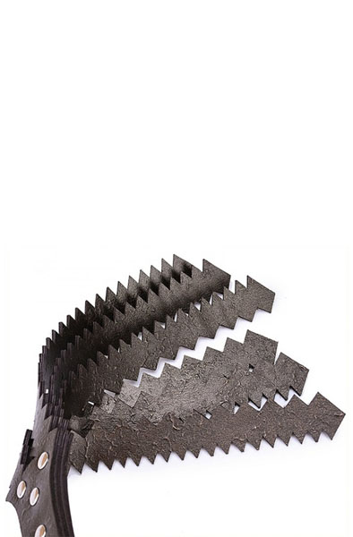 Paddle mit 6 Riemen und Sägezahn-Design 35 cm - Spanking-Paddel 3