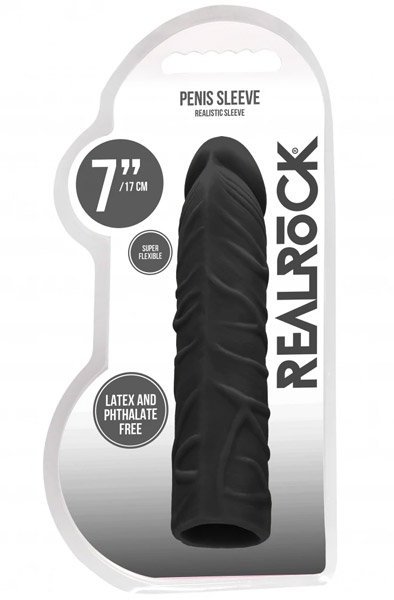 Penis Sleeve Schwarz 17 cm - Penishülle 3
