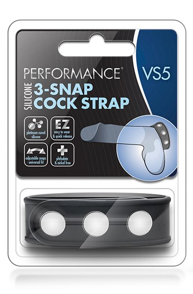 Performance VS5 3-Snap Penisring Schwarz - Penisring 2