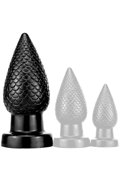 PineCock Plug Schwarz Groß - Extra dicker Analplug 1