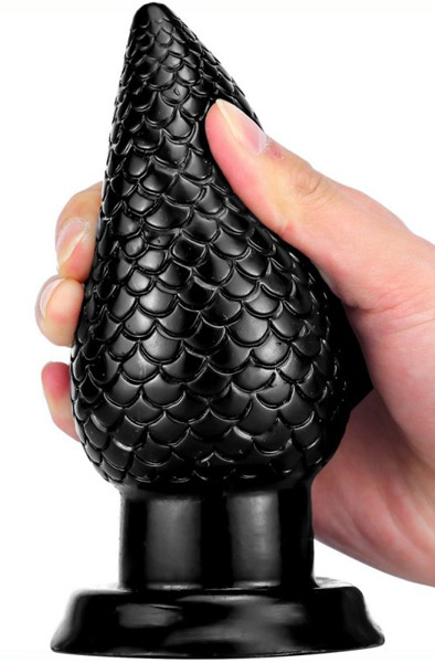 PineCock Plug Schwarz Groß - Extra dicker Analplug 2