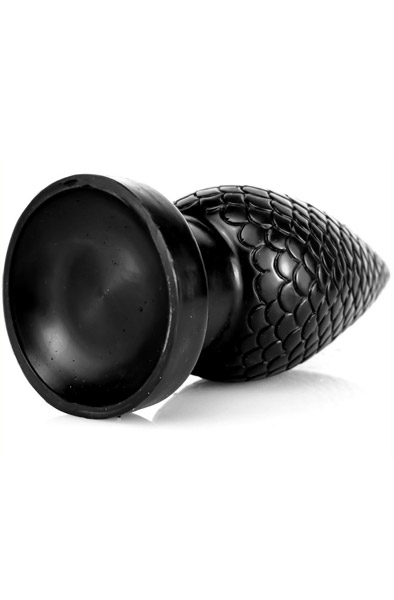 PineCock Plug Schwarz Mittelgroß - Extra dicker Analplug 2