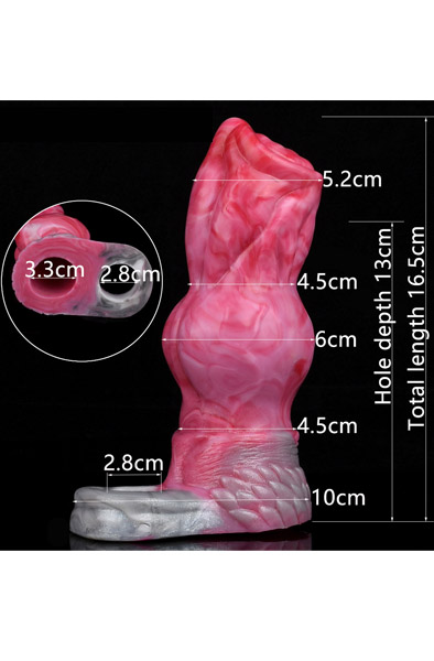 Pink Alien Fantasy Sleeve Red 16,5 cm - Penisverlängerung/Penishülle 3