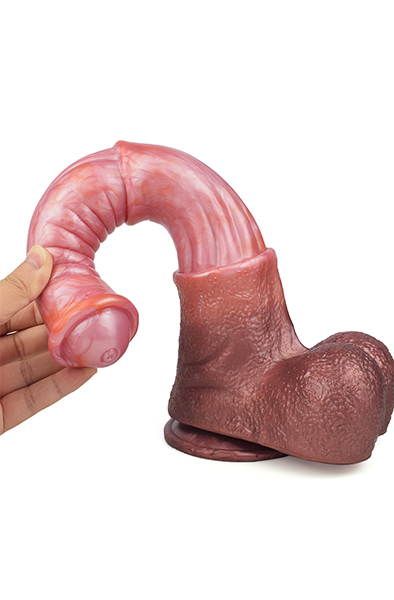 Pink Alien Großer Jumpy Dildo 35 cm - Drachen-Dildo 5