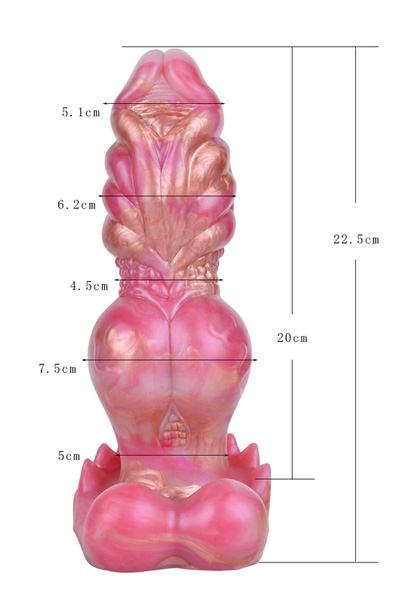 Pink Alien Jixaxe Dildo 22,5 cm - Drachen-Dildo 2