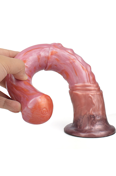 Pink Alien Jolly Star Metallic Dildo 29,5 cm - Drachen-Dildo 5