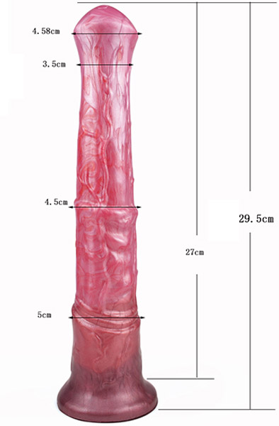 Pink Alien Jolly Star Metallic Dildo 29,5 cm - Drachen-Dildo 8